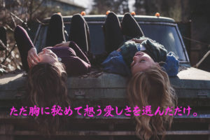 ただ胸に秘めて想う愛しさを選んだだけ。